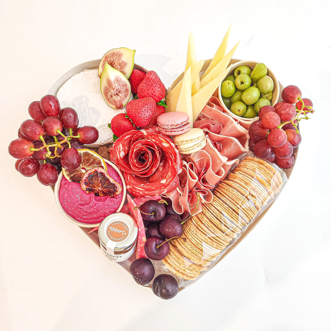 Charcuterie heart box